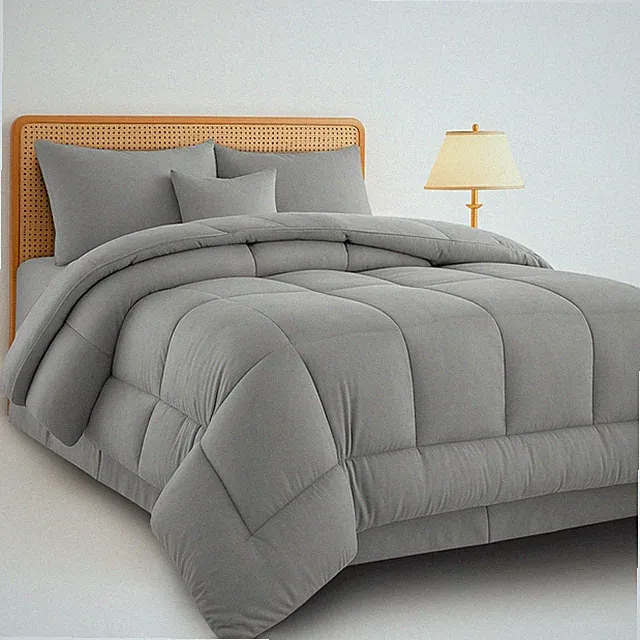 5 Piece Comforter Set Duvet Insert Ultra Soft Microfiber Reversible Comforters