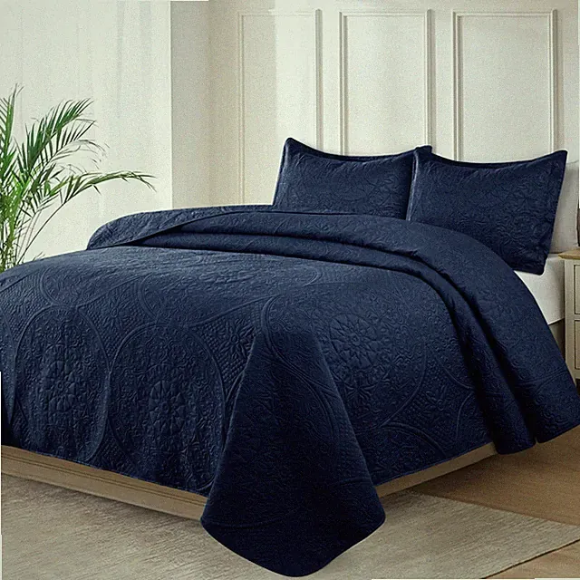 Luxury Bedspread Quilted Coverlet Bed Throw Twin Full/Queen King Size Bedding