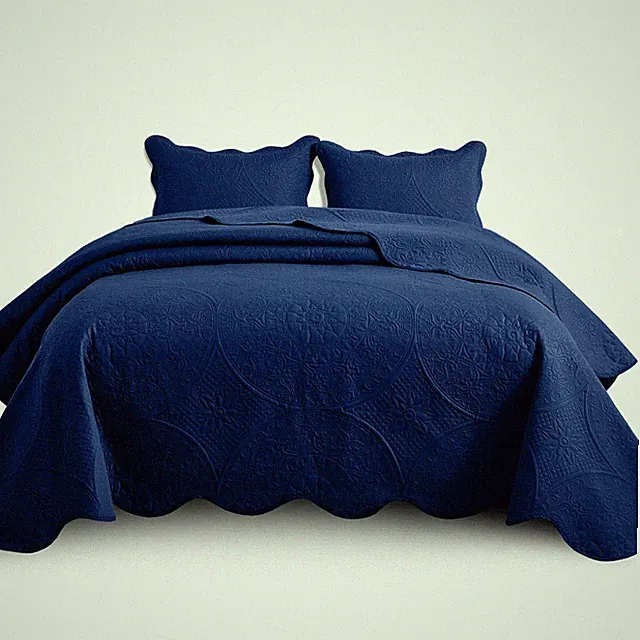 Luxury Quilted Bedspread Bedding Set 3 Piece – Soft Coverlet Bed Throw for Queen