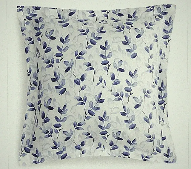 Sferra Jatelli Euro Sham White Navy Floral Print 100% Egyptian Cotton Italy NEW