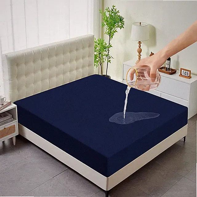 Waterproof Mattress Protector with Deep Pocket Bed Fitted Sheet Cover Breathable